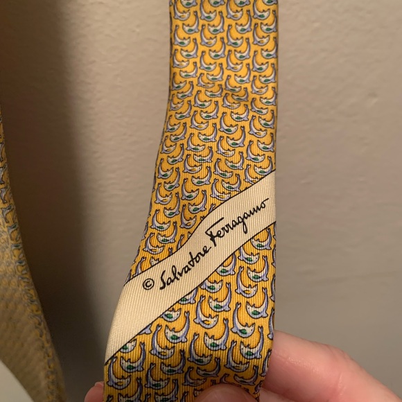 Salvatore Ferragamo Silk Dolphin Tie - Picture 4 of 5